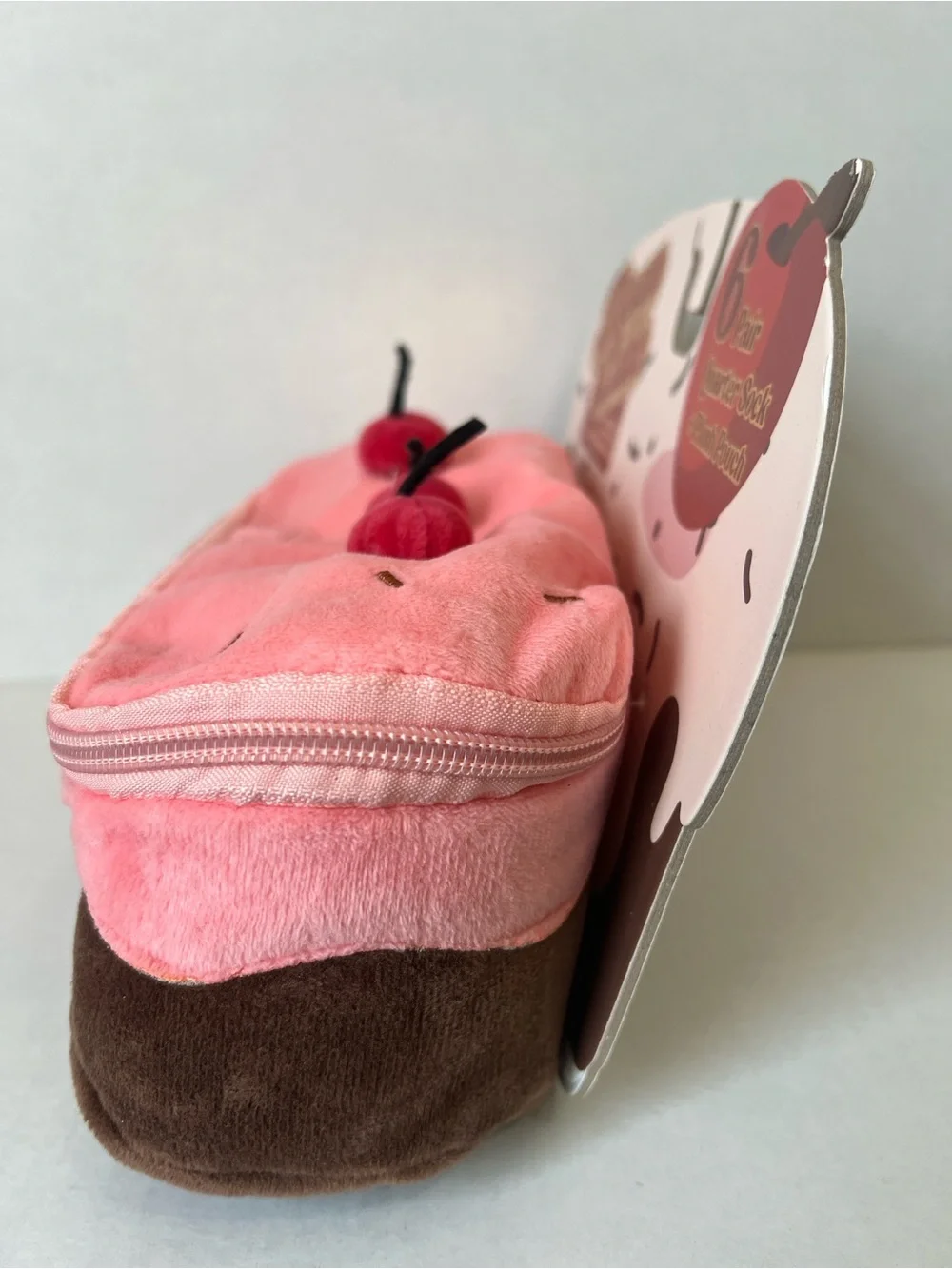NWT Moon Cake Cherry Plush Pouch & Socks